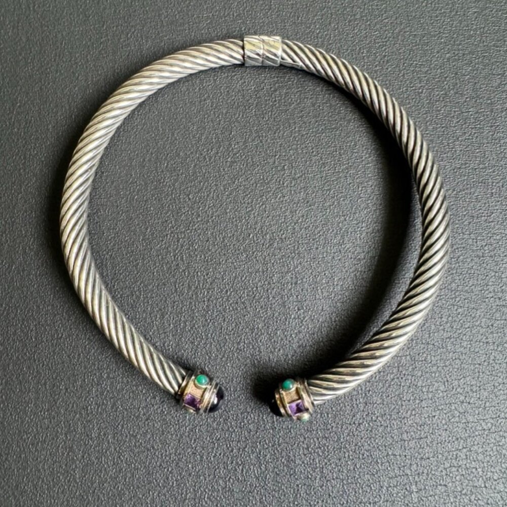 Exquisite Vintage David Yurman 14k and Sterling Silver Renaissance Necklace
